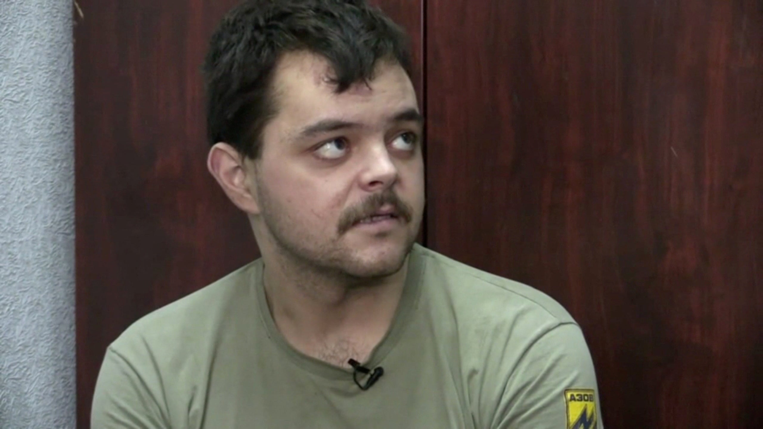 Captive Aiden Aslin was shown on Russian state television in April 2022