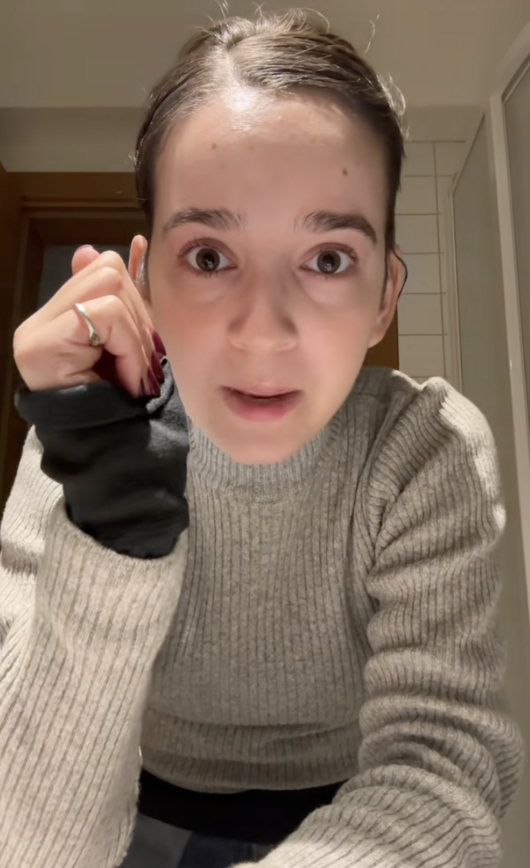 woman talking to tiktokkers