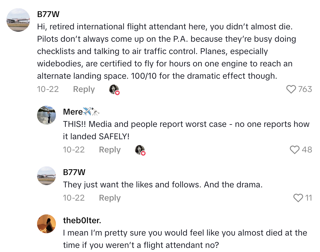 Screenshot 2025 11 29 at 1.54.37 PM I am so happy to be on land.  Airline Passenger Talked About A Scary Flight That Had To Make An Emergency Landing In Iceland