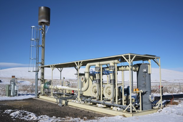 Equipment that pumps gas from the landfill and converts it to electricity, and flares off excess gas, is seen at the Denver Arapahoe Disposal Site landfill in Aurora on Thursday, Dec. 4, 2025. (Photo by Hyoung Chang/The Denver Post)