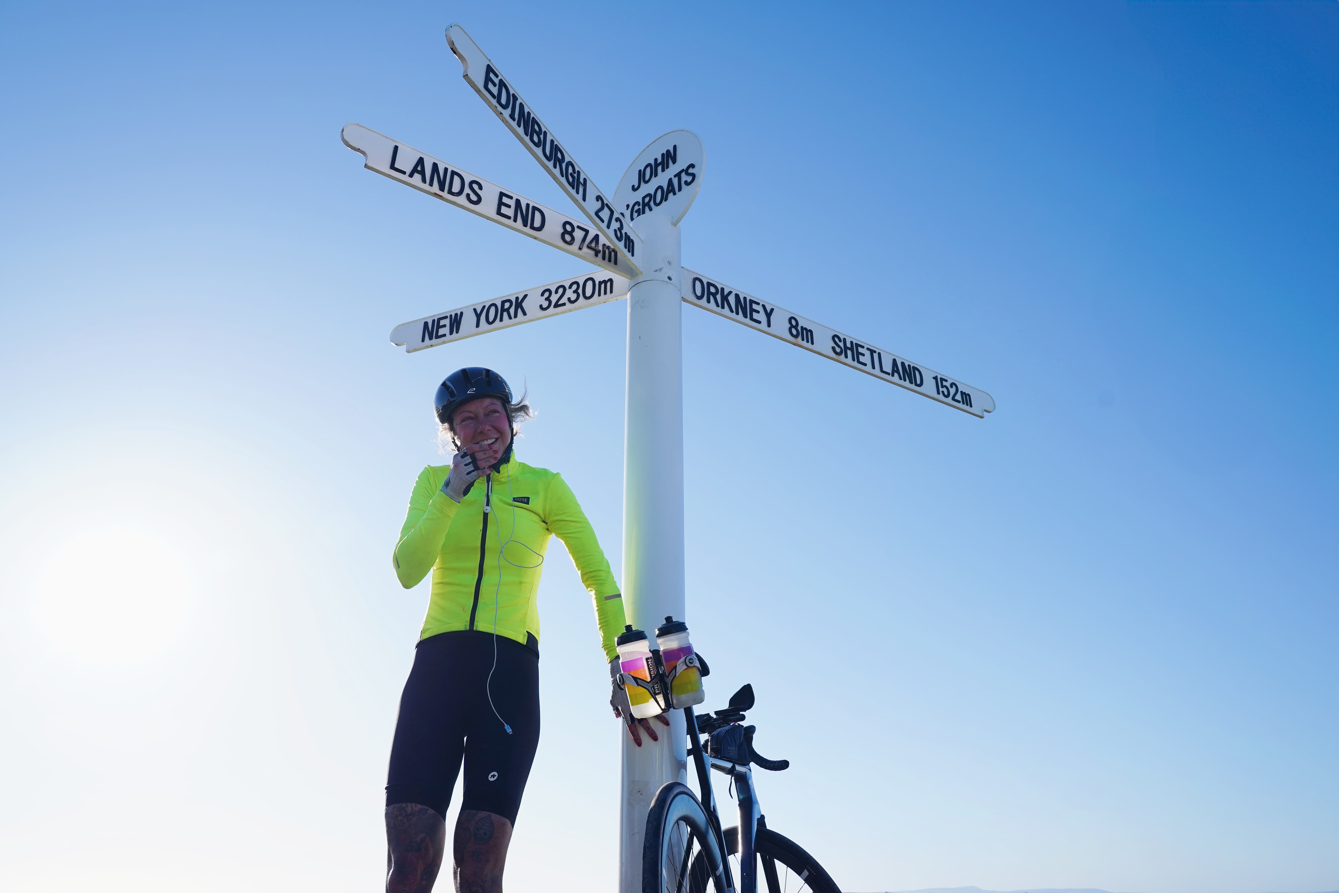Sarah Ruggins at John o' Groats