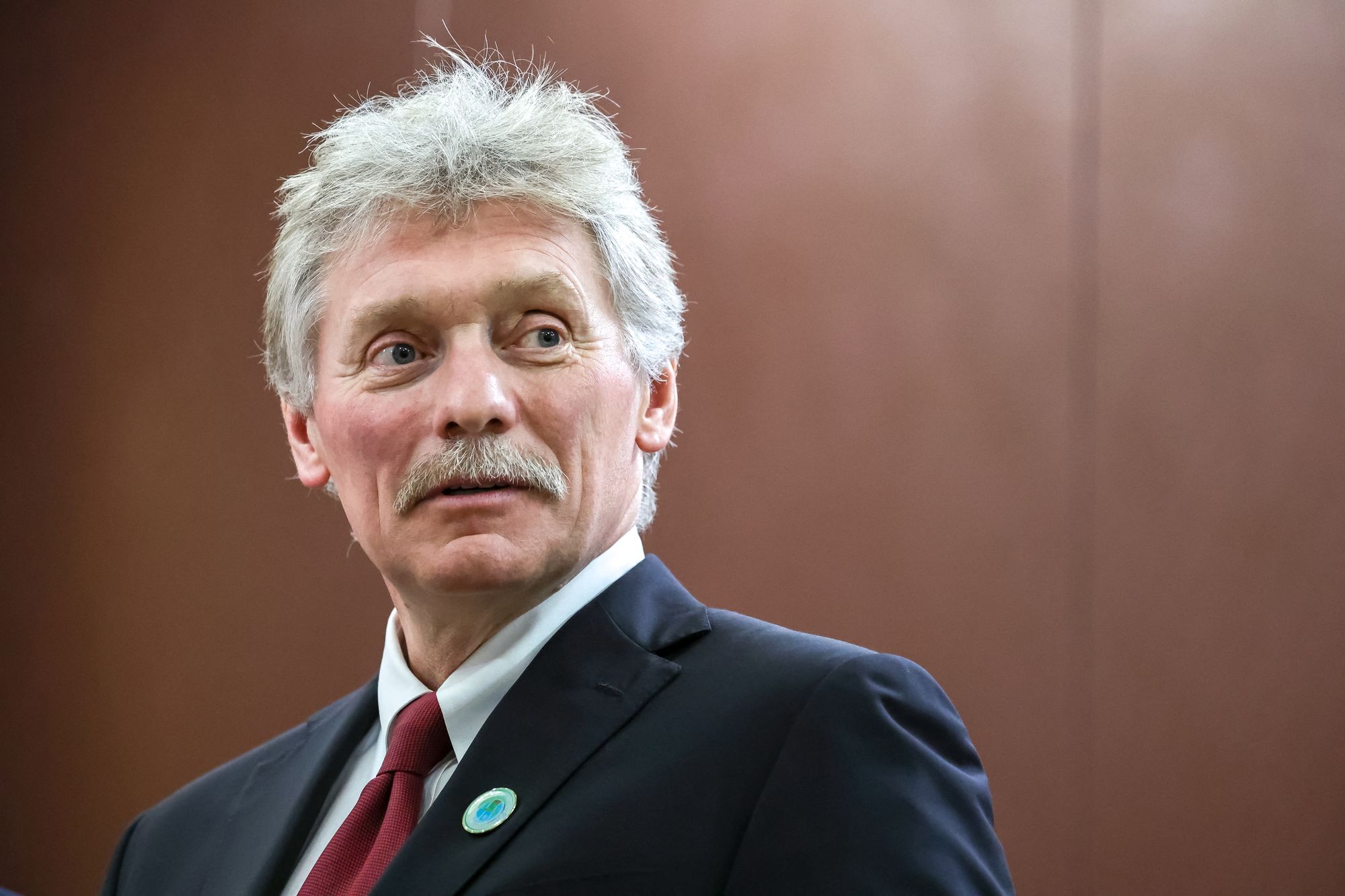 Russian state agency Sputnik, Kremlin spokesperson Dmitry Peskov attends a meeting of Russia's President with Iranian President in Ashgabat on 12 December 2025