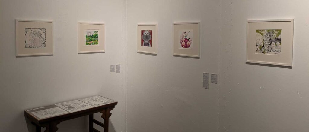 A selection of art on display