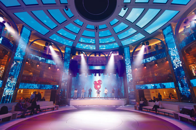 The Colosseo theatre-in-the-round aboard Costa Cruises' Costa Smeralda.