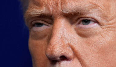 President Donald Trump speaks during a news conference with Israel's Prime Minister Benjamin Netany...