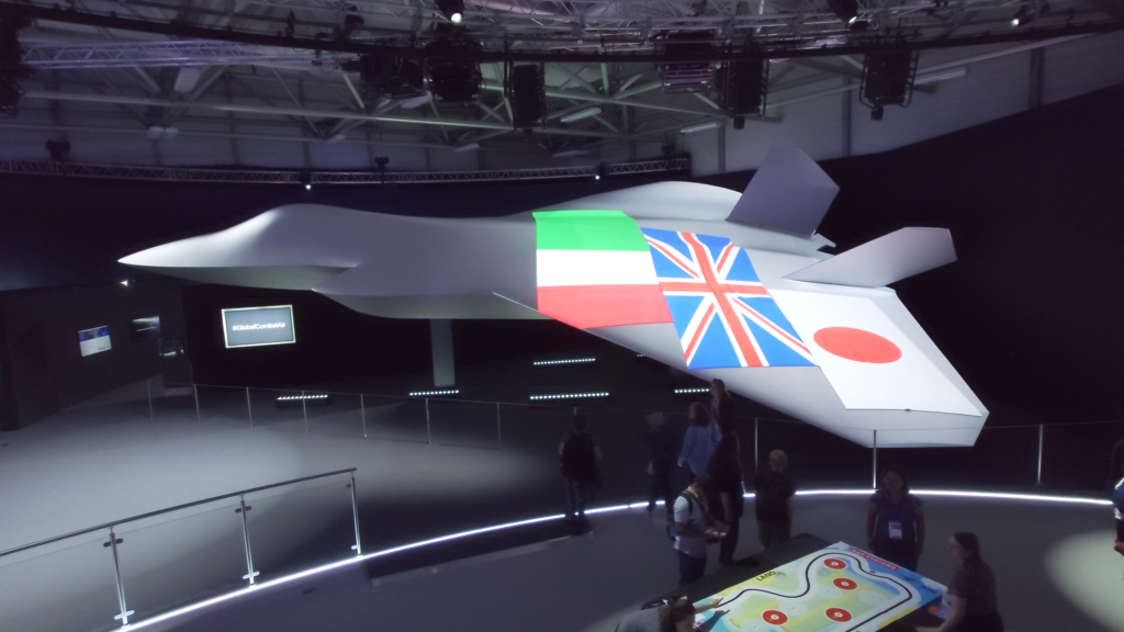 GCAP 6th generation fighter jet with partner flags
