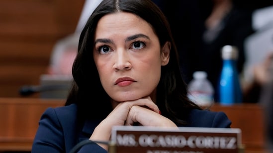Democratic lawmaker Alexandria Ocasio-Cortez has hinted at a potential 2028 presidential run, claiming she would outperform Vice President JD Vance in polls(Getty Images via AFP)