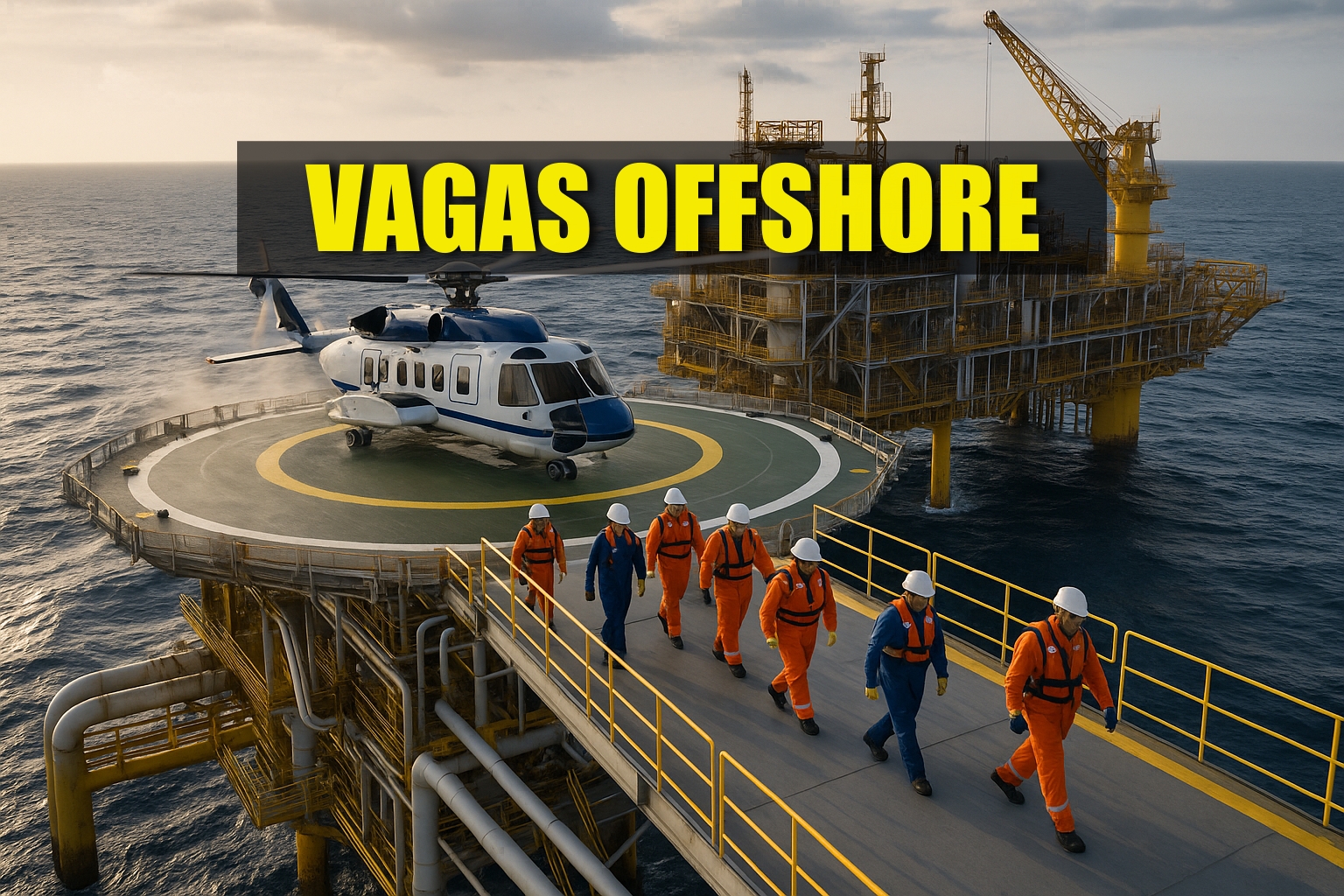 Oportunidade para brasileiros trabalharem embarcados na África: projeto offshore na Nigéria abre vagas em construção, qualidade, logística e engenharia