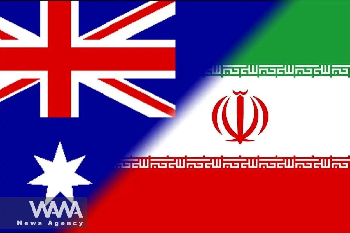 Iran and Australia flag
