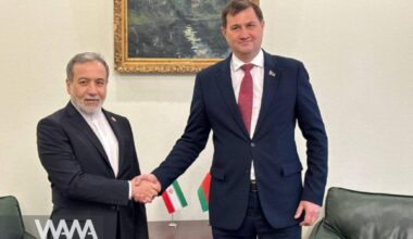 Iran’s Foreign Minister Seyed Abbas Araghchi and his Belarusian counterpart Maksim Ryzhenkov. Social media/ WANA News Agency