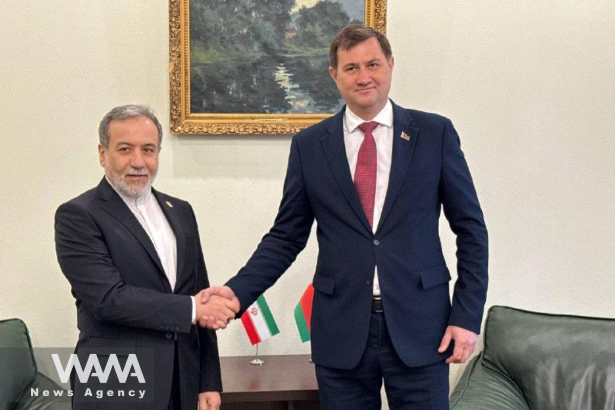 Iran’s Foreign Minister Seyed Abbas Araghchi and his Belarusian counterpart Maksim Ryzhenkov. Social media/ WANA News Agency