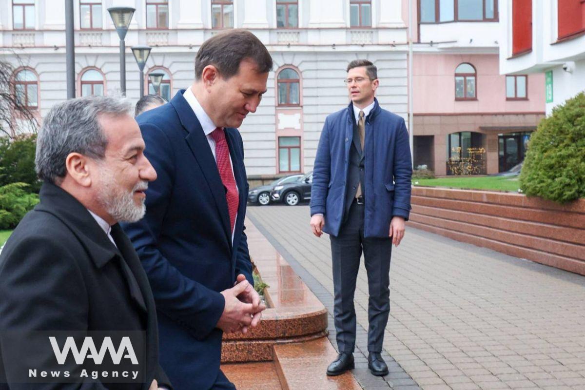 Iran’s Foreign Minister Seyed Abbas Araghchi and his Belarusian counterpart Maksim Ryzhenkov. Social media/ WANA News Agency