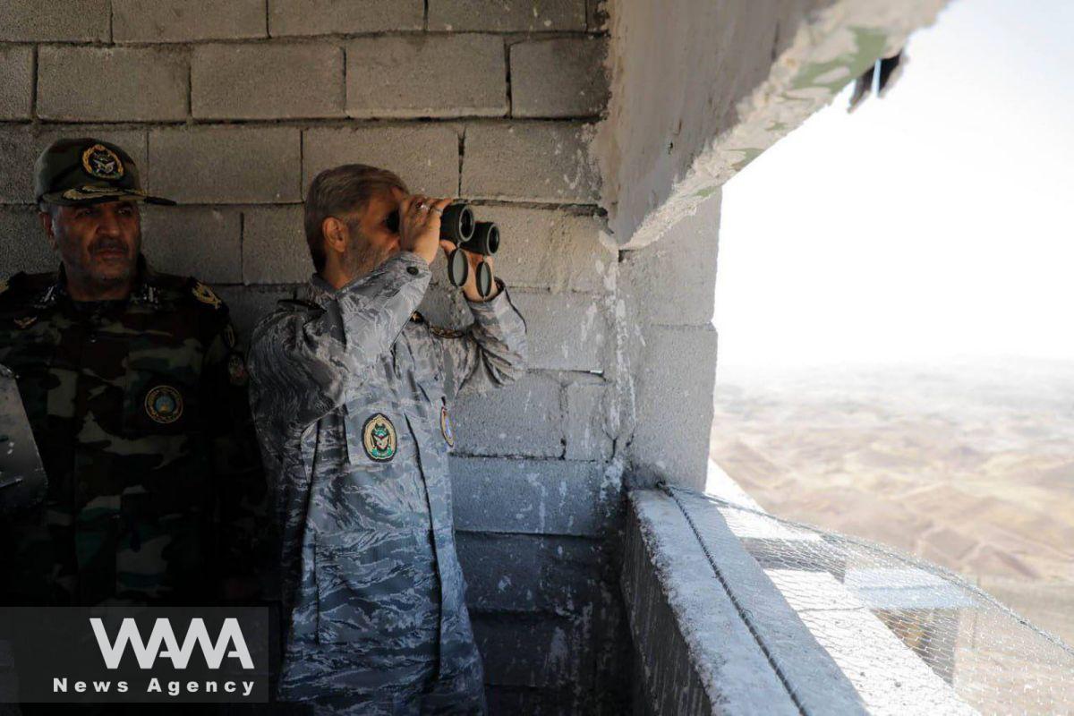 The Commander-in-Chief of the Iranian Army, Major General Amir Hatami, made a field visit to army units in western Iran on December 22, 2025. Social media/ WANA News Agency