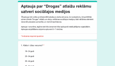 Aptauja bakalaura darbam!