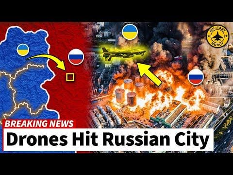 UKRAINE STRIKES BACK - DRONES HIT RUSSIAN CITY ,CAUSING POWER AND HEATING FAILURES