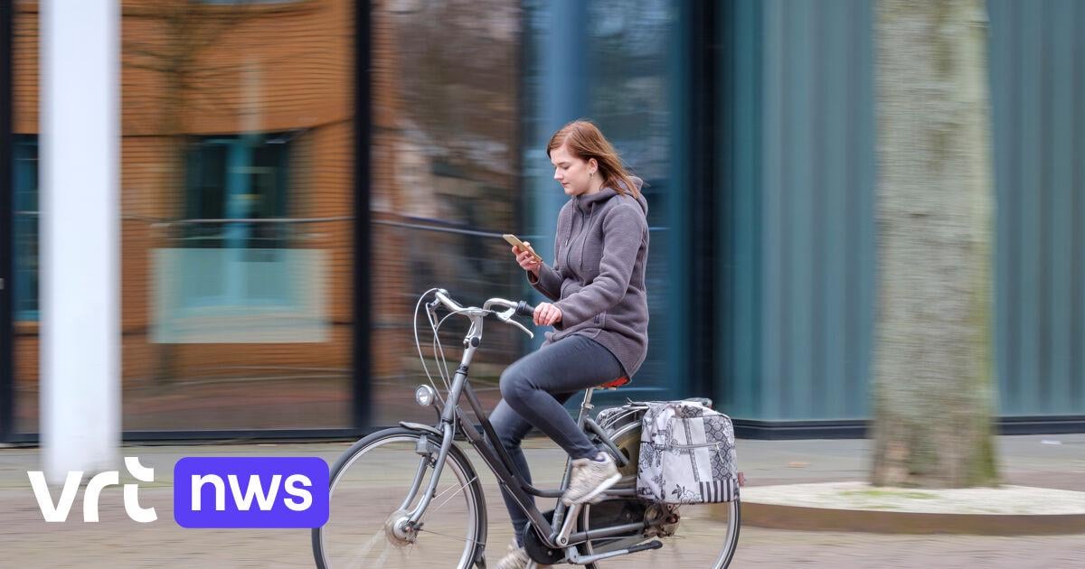 Fietsersbond pleit voor lagere boetes voor gsm-gebruik op fiets dan in auto: "Impact op andere weggebruikers is minder groot" | VRT NWS: nieuws