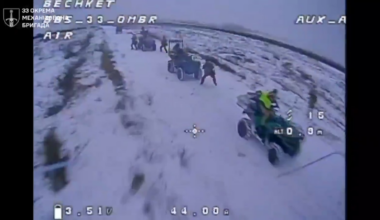 Russian ATV column tried to cross the Kazenyi Torets river but was stopped by Ukrainian FPV drone operators of the 33rd Mechanized Brigade. Novotoretske direction. Published 29.12.2025