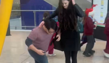 When Santa happens to be walking by your proposal at Dublin Airport
