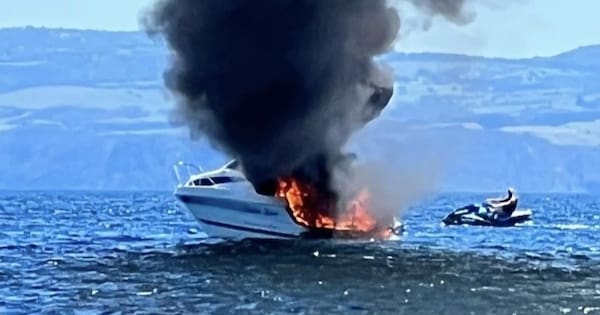 Boatie 'lucky to be alive' after fiery ordeal on Lake Taupō
