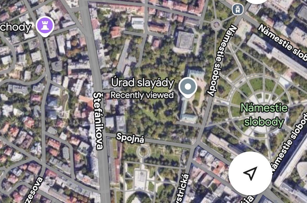 Uz mame na Google Mapach oficialne Urad Slayady