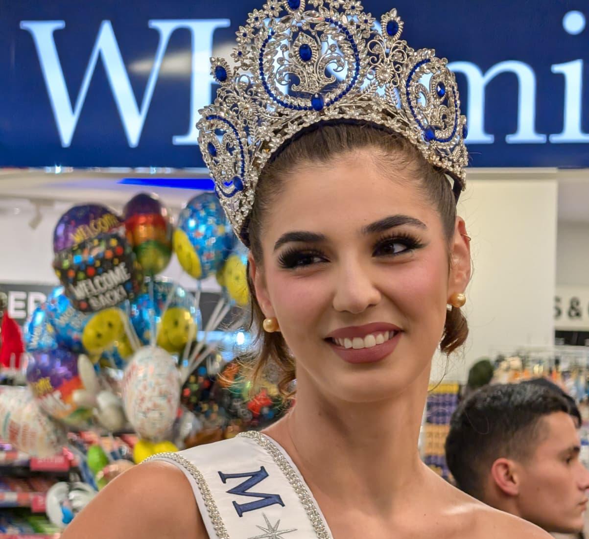 Cluett at the airport on Saturday. Photo: Chris Sant Fournier