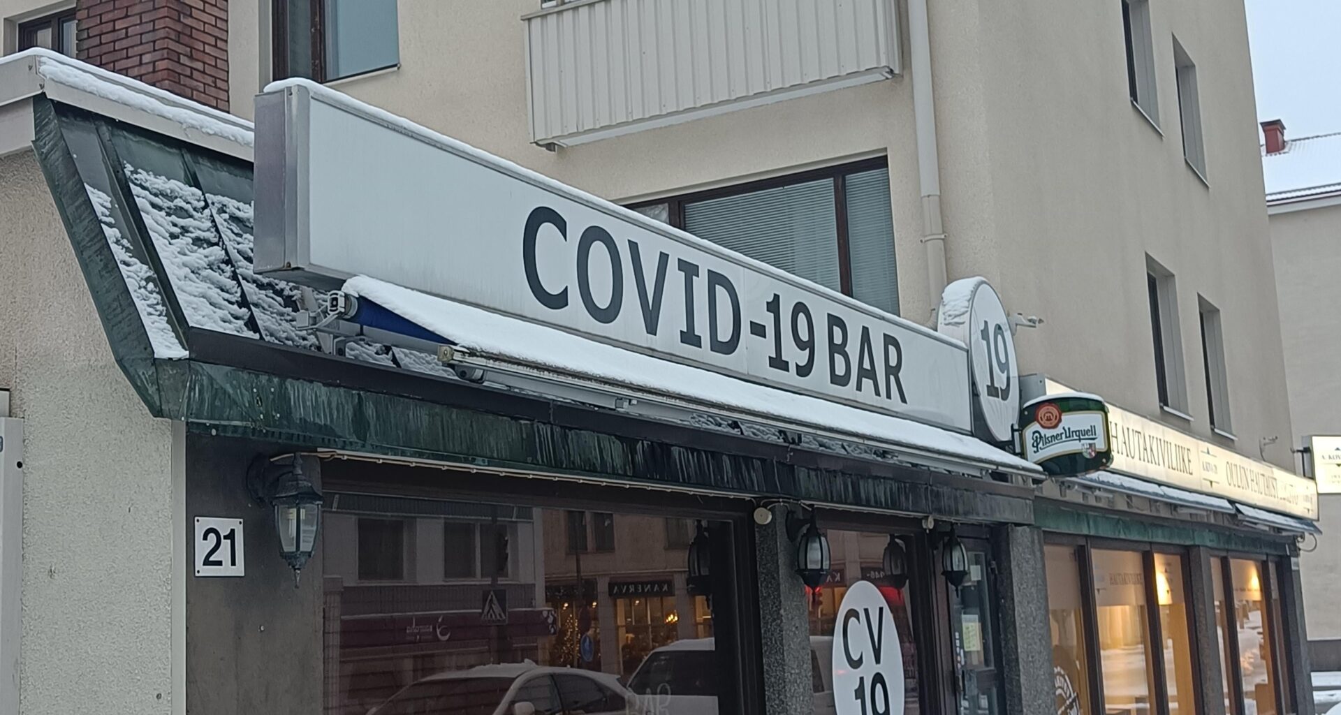 Just walked past the COVID-19 bar