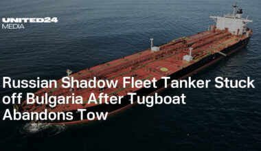 Russian Shadow Fleet Tanker Stuck off Bulgaria After Tugboat Abandons Tow — UNITED24 Media