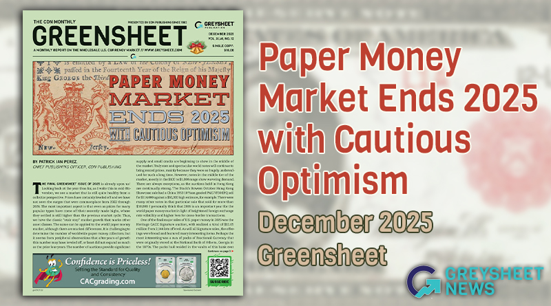 enlarged image for December 2025 Greensheet Market Analysis: Paper Money Market Ends 2025 with Cautious Optimism