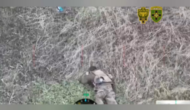 A russian invader had his legs blown off by an FPV drone [Very Graphic]