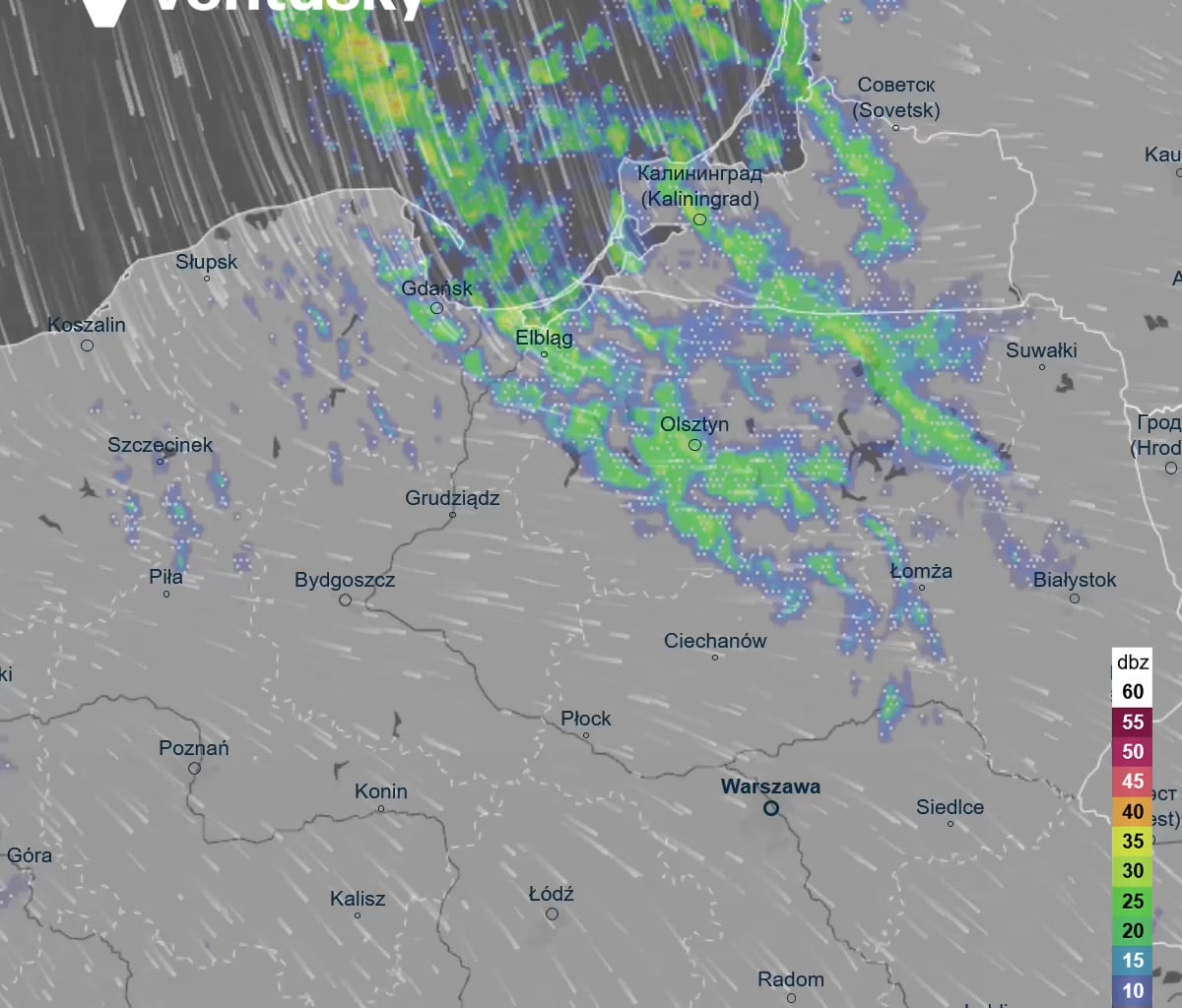 Zapis radarowy z ostatnich 36 godzin – pasma śnieżne znad Morza Bałtyckiego przyniosły 50 cm śniegu na północny wschód Polski