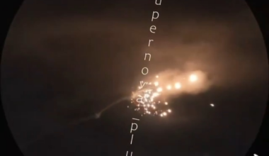 Novorossiysk. Russian Kalibr fired straight from the pier either detonates or gets taken down by their own seconds after launch. The carrier reportedly doesn’t even leave the port. 30.11.2025