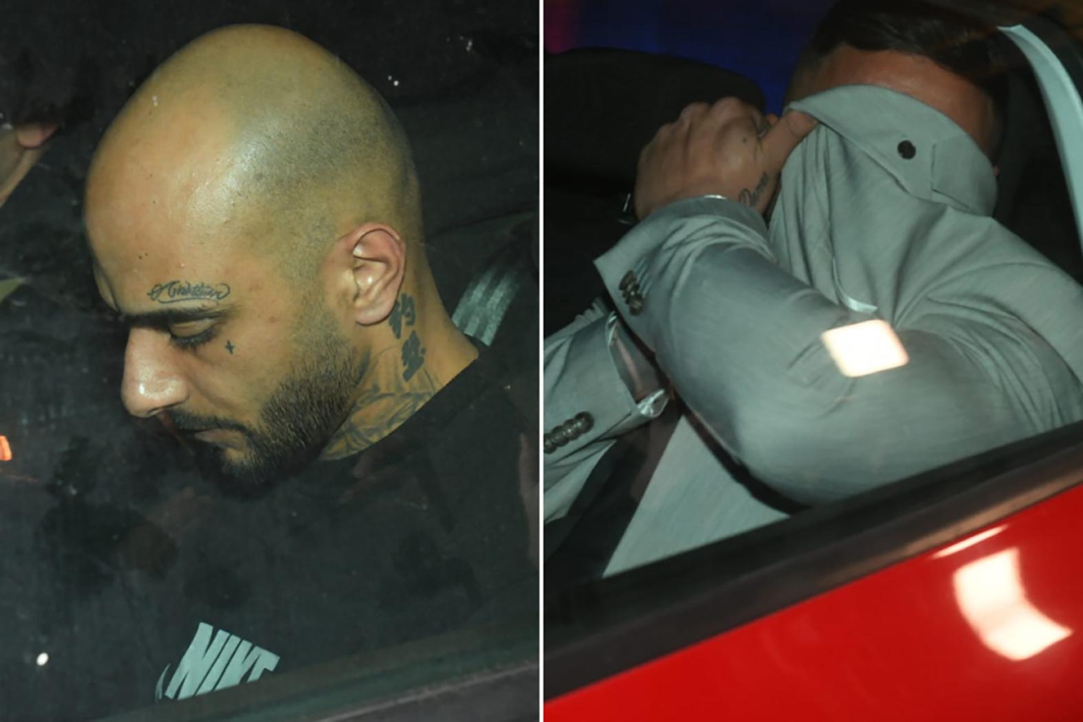 Two of the accused in the AFM drugs heist, Yousef Essesi and Sean Attard, photographed during their arraignment.