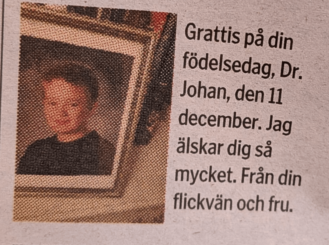 Lillkillen är redan doktor och blir grattad av både fru och älskarinna