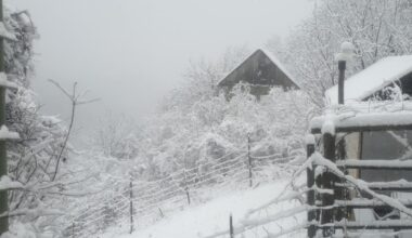 Tako je izgleda moja peš pot do trgovine malo prej 😅