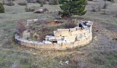 A nearly 2,100-year-old tumulus in Kastamonu, northern Türkiye, Dec. 30, 2025. (AA Photo)