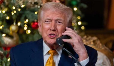 Trump warns against infiltration by a ‘bad Santa,’ defends coal in jovial Christmas calls with kids