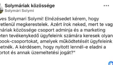 A solymári Facebook csoportot is megpróbálta megvenni a Fidesz. Úgy tűnik propaganda célú Facebook csoport nagybevásárlás van épp.