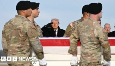Trump attends dignified transfer for Americans killed in Syria