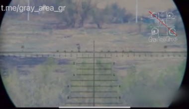 A Ukrainian sniper from the SOF unit Grey Area Group hit a Russian soldier at a claimed shooting range of 1,300 meters. Published 27.12.2025. Date and location not disclosed.