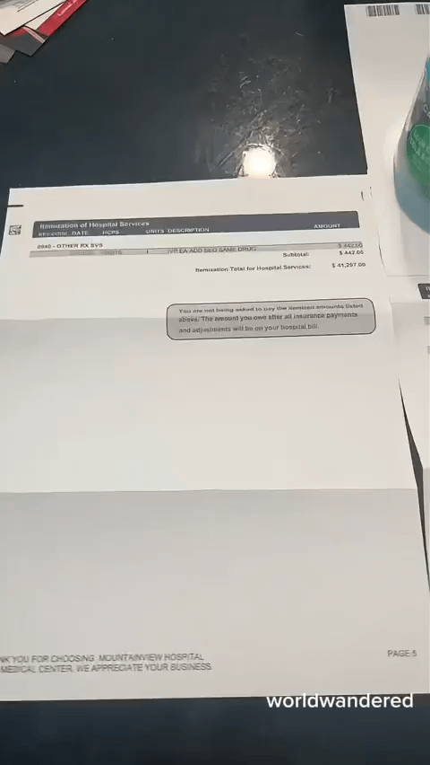 Mas de US$40.000 por haber ido a urgencias por tener la presión alta.