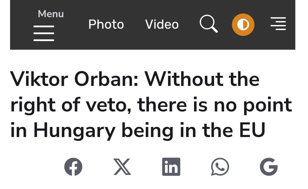 Viktor Orban appears to be threatening us with a good time