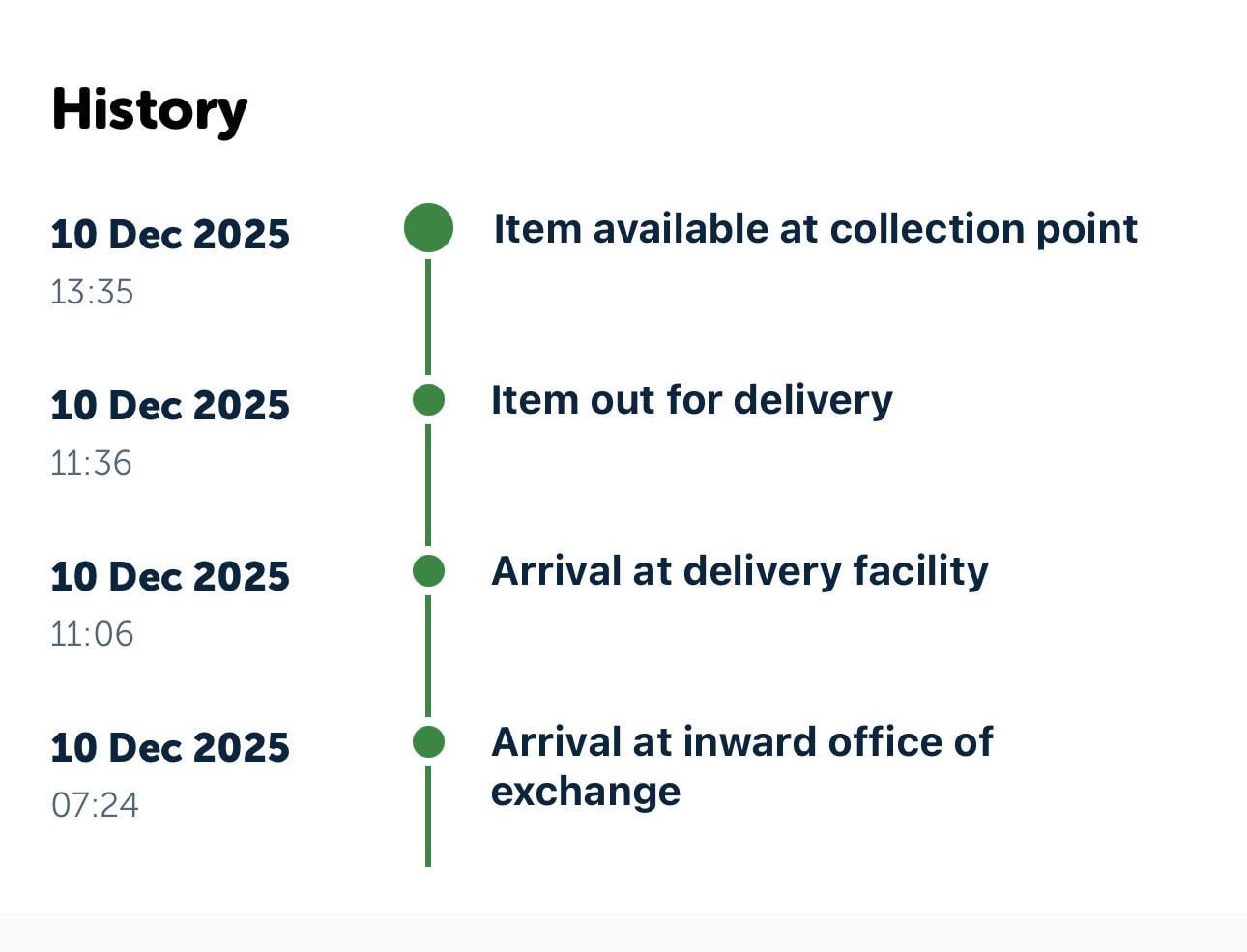 Package marked “available at collection point” but post office has nothing anyone else?