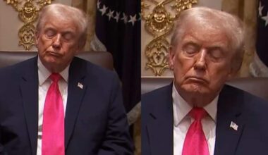 Donald Trump appears to doze off during Cabinet meeting as Rubio speaks beside him