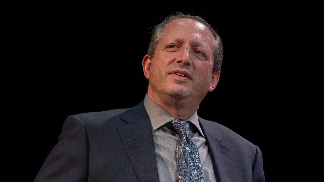 Comptroller Brad Lander participates in a District Council 37 New York City mayoral forum, Wednesday, Feb. 26, 2025, in New York. (AP Photo/Julia Demaree Nikhinson)