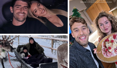 Thibaut Courtois met vrouw Mishel, Phil Foden op een slee in Lapland en Ward Lemmelijn met een mislukte cake: zo vierden deze sporters kerst