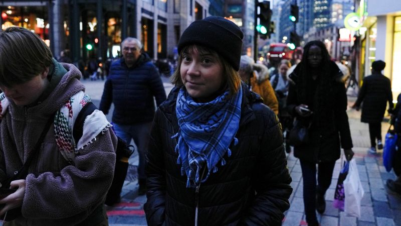 Greta Thunberg arrested for pro-Palestinian protest under UK terrorism law