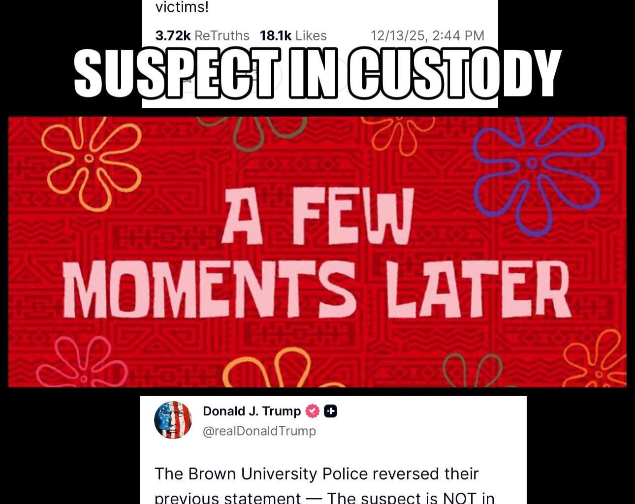 Trump pulled a Kash Patel on day of Brown University shooting