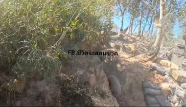 Thai Paramilitary Force (Thahan Phran) clearing Cambodian army trenches with M16A1. December 2025