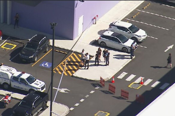 Police respond to reports of a shooting in Gregory Hills on Friday.