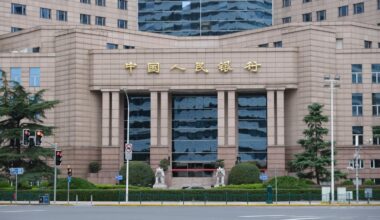 Facade of the People’s Bank of China (PBOC), the country’s central bank, in Shanghai, March 25, 2023. (Adobe Stock Photo)